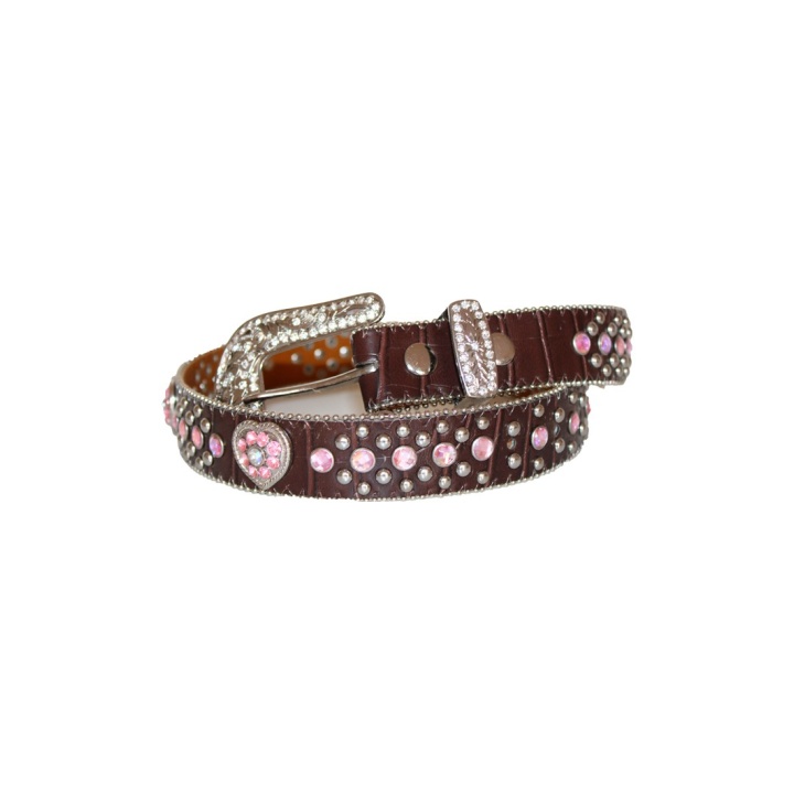Ceinture Girly Strass Rose