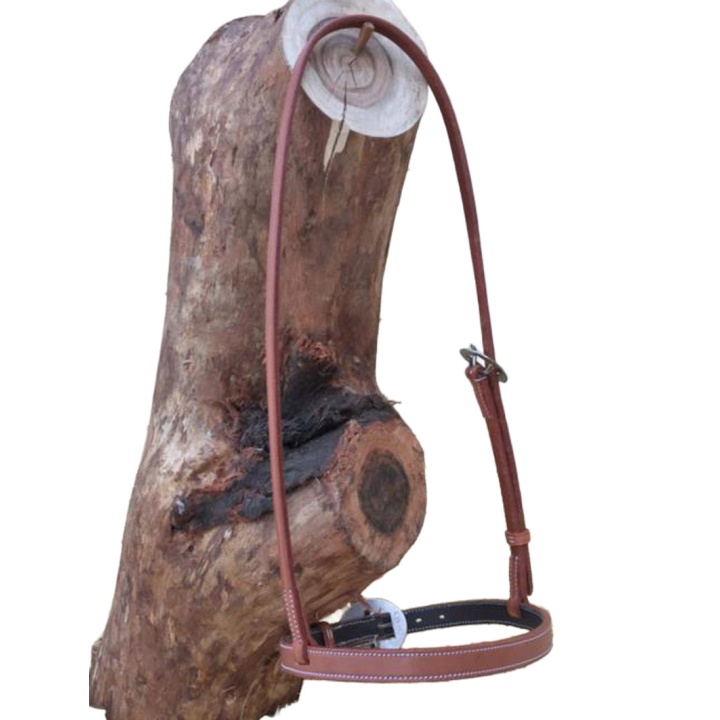 Muserolle plate cuir 19mm