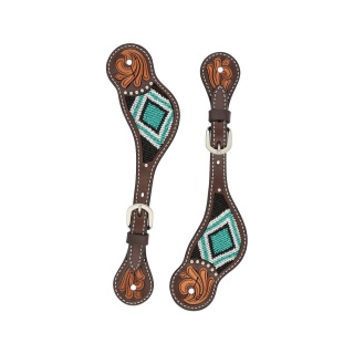 Lanières d'éperons TURQUOISE CROSS