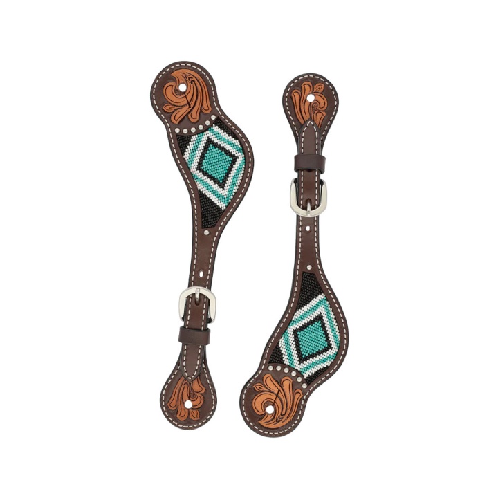 Lanières d'éperons TURQUOISE CROSS