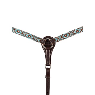 Collier de Chasse Perles Turquoise/Brique