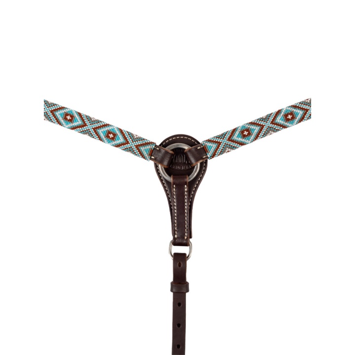 Collier de Chasse Perles Turquoise/Brique