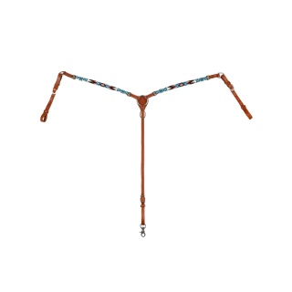 Collier de Chasse Perles Turqoise/Blanc