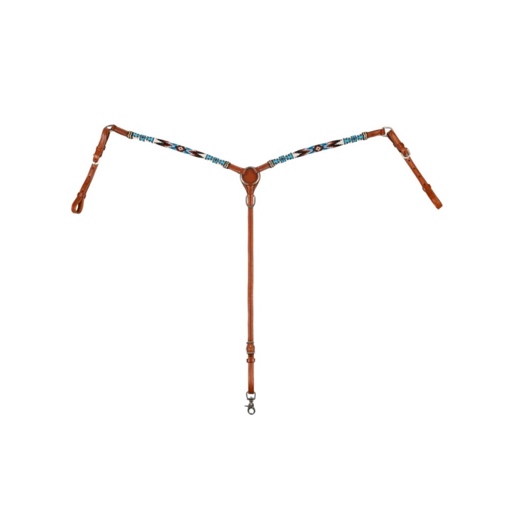 Collier de Chasse Perles Turqoise/Blanc