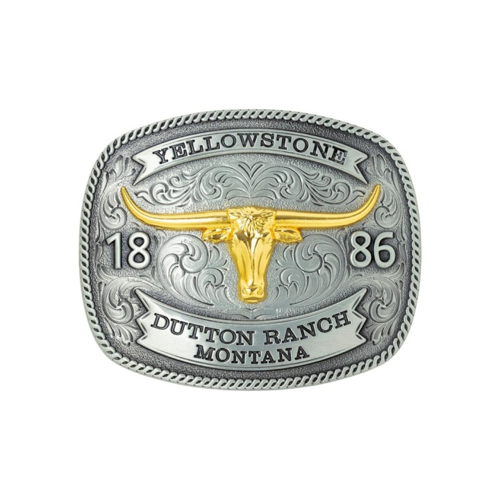 Boucle Ceinture Western Yellowstone Longhorn | Dorée
