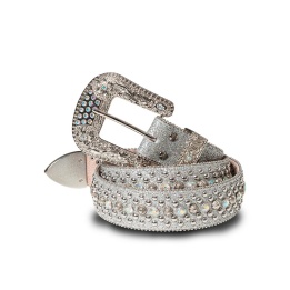 Ceinture Strass Blanc Stars & Strips | El Pinto