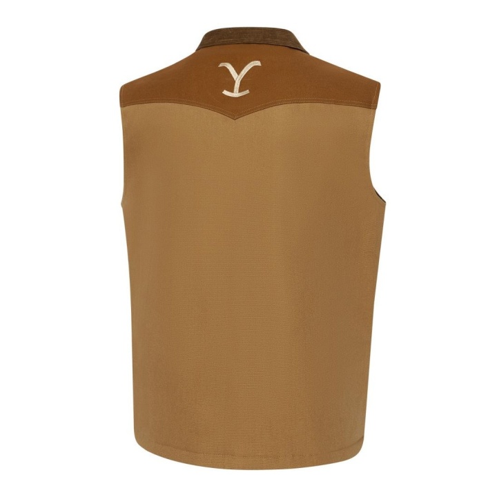 Gilet Western Homme en Toile | Style Ranch Cowboy