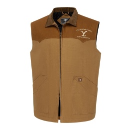 Gilet Western Homme en Toile | Style Ranch Cowboy
