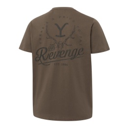 T-Shirt Western Yellowstone For Revenge brown | Coton