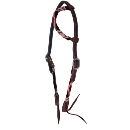 Bridon one Ear Perles Rouge / Noir